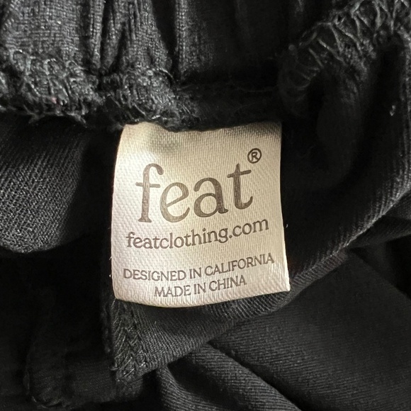 Feat Woman's Roam High Waisted Loose Fit Jogger Pants Black Size 1 - Picture 7 of 9